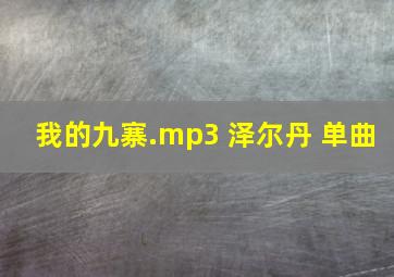 我的九寨.mp3 泽尔丹 单曲